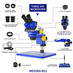لوپ سه چشم دیجیتال و آنالوگ مکانیک Mechanic MOS300 با پد B11